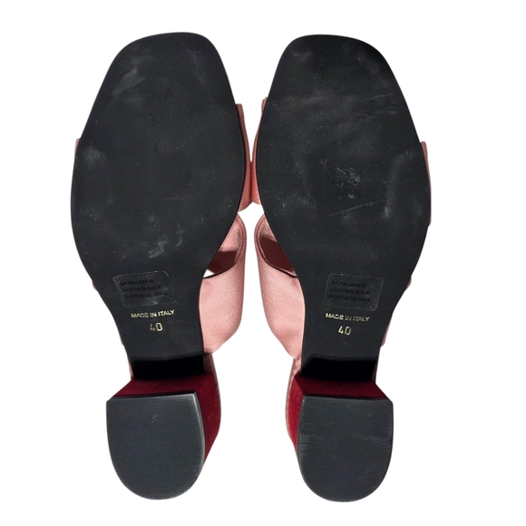 EUC SUNDANCE TRANQUIL SHADES SATIN MULES IN ROSA SZ 40 - Picture 7 of 8